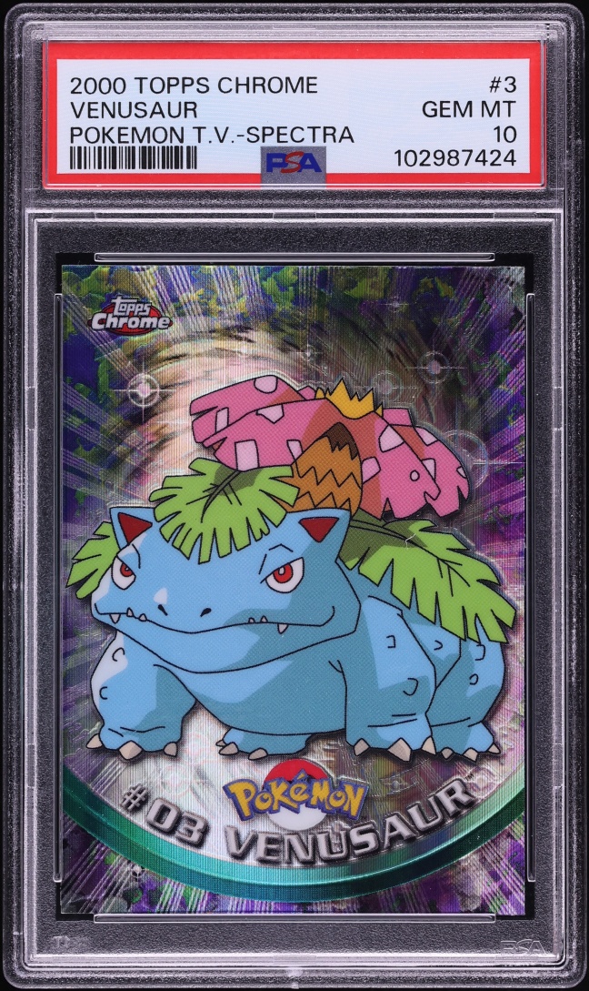 2000 Topps Chrome Pokemon T.V. Spectra Venusaur #3 PSA 10 GEM MINT