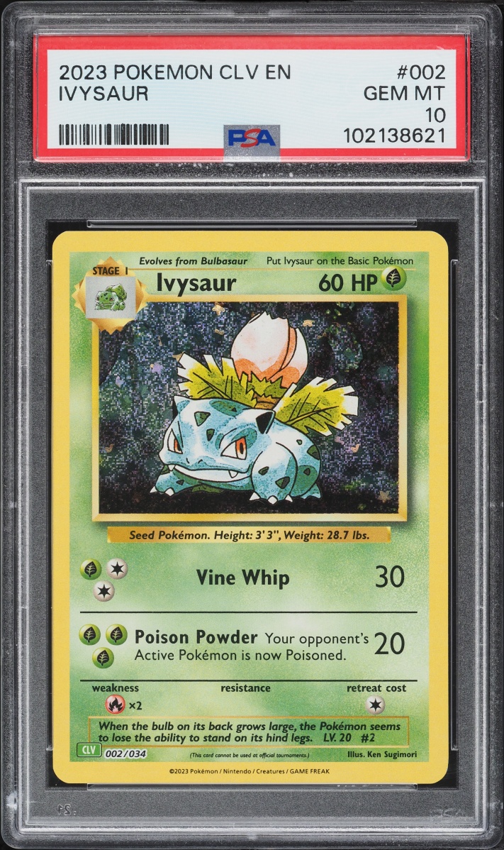 2023 Pokemon Scarlet & Violet TCG Classic Collection Holo Ivysaur #2 PSA 10 GEM MINT
