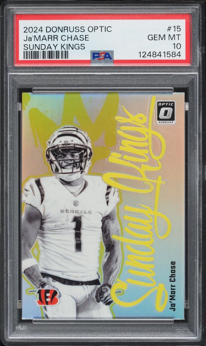 2024 Donruss Optic Sunday Kings Ja'Marr Chase #15 PSA 10 GEM MINT