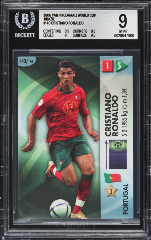 2006 Panini World Cup Germany Sticker Cristiano Ronaldo #298 PSA