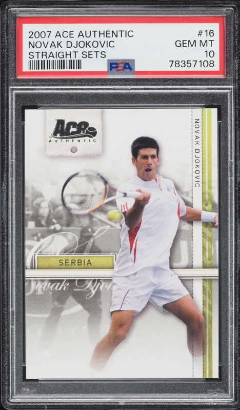 2006 Ace Authentic Center Court Stars Novak Djokovic ROOKIE AUTO