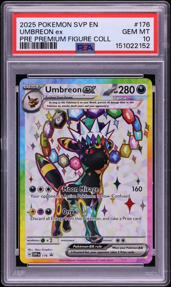 2025 Pokemon SV Promo Prismatic Evolutions Premium Figure Full Art Umbreon ex #176 PSA 10 GEM
