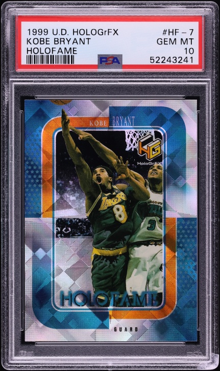 1999 Skybox Apex Cutting Edge Warp Tek Kobe Bryant /25 #5 BGS 9