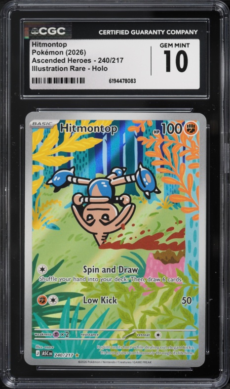 2026 Pokemon Mega Evolution Ascended Heroes IR Hitmontop #240 CGC 10 GEM MINT