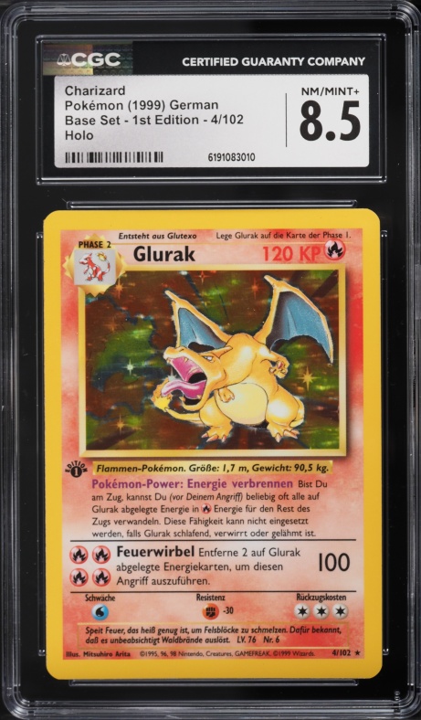 1997 Pokemon Japanese Topsun Blue Back No Number Charizard #6 CGC