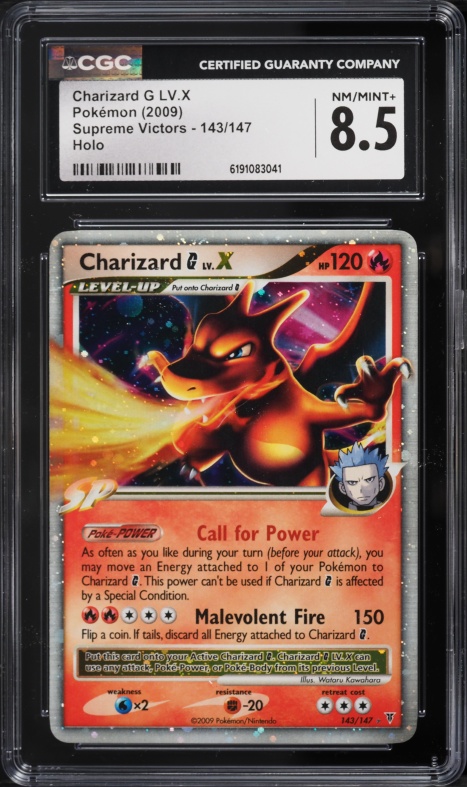 2009 Pokemon Platinum Supreme Victors Holo Charizard G LV. X #143