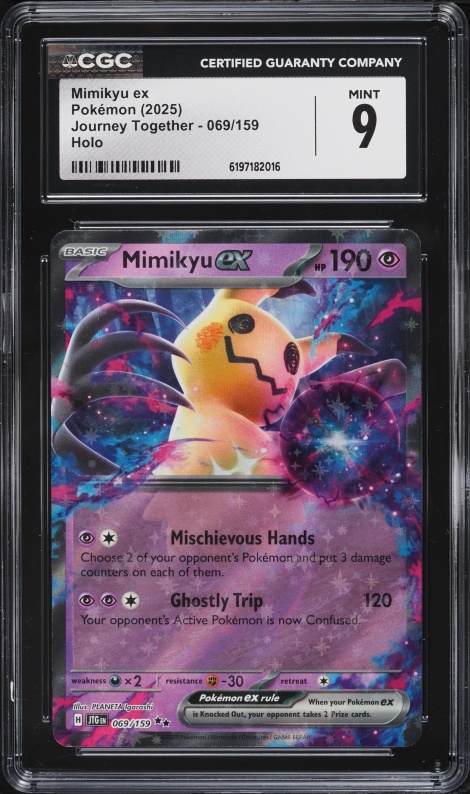 2025 Pokemon Scarlet & Violet Journey Together Holo Mimikyu Ex #69 CGC 9 MINT