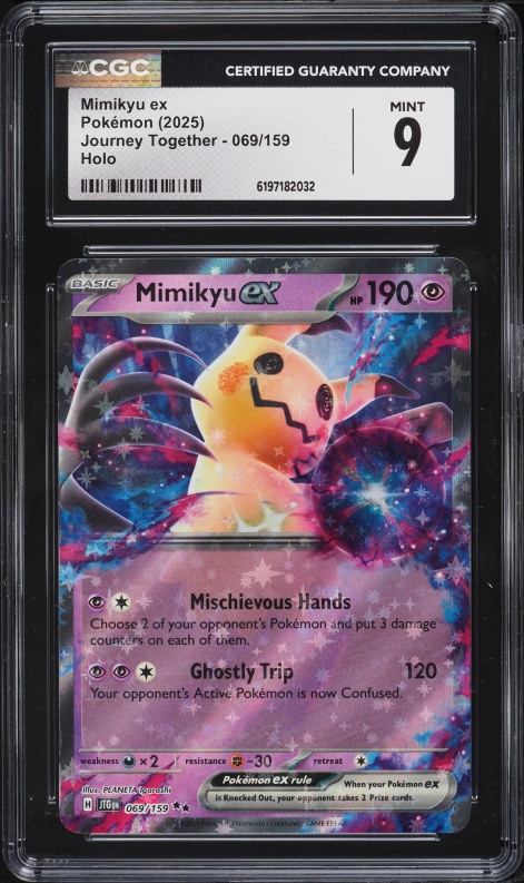 2025 Pokemon Scarlet & Violet Journey Together Holo Mimikyu Ex #69 CGC 9 MINT