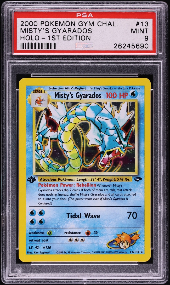 2000 Pokemon Gym Challenge 1st Edition Holo Misty's Gyarados #13 PSA 9 MINT