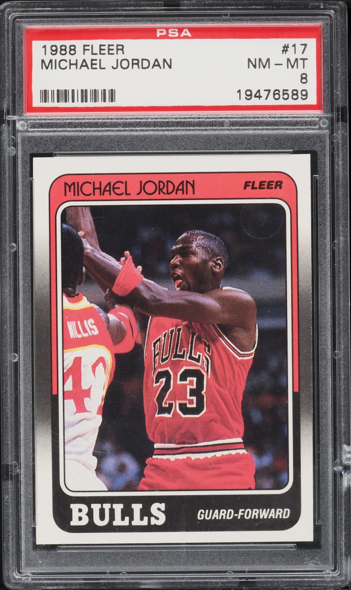 1988 Fleer Basketball Michael Jordan #17 PSA 8 NM-MT