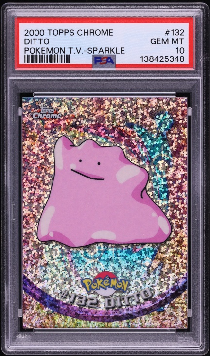 2000 Topps Chrome Pokemon Series 2 Sparkle Ditto #132 PSA 10 GEM MINT