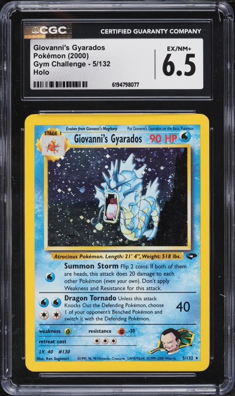 2000 Pokemon Gym Challenge Holo Giovanni's Gyarados #5 CGC 6.5 EXMT+