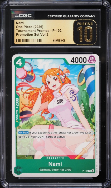 2025 One Piece Japanese Promo Mini Tin Volume 2 Nami #P-112 CGC 10