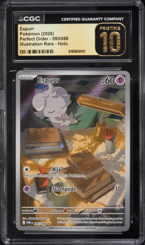 2026 Pokemon Mega Evolution Perfect Order IR Espurr #95 CGC 10 PRISTINE