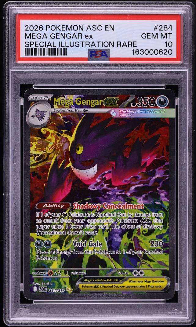 2026 Pokemon Mega Evolution Ascended Heroes SIR Mega Gengar ex #284 PSA 10 GEM MINT