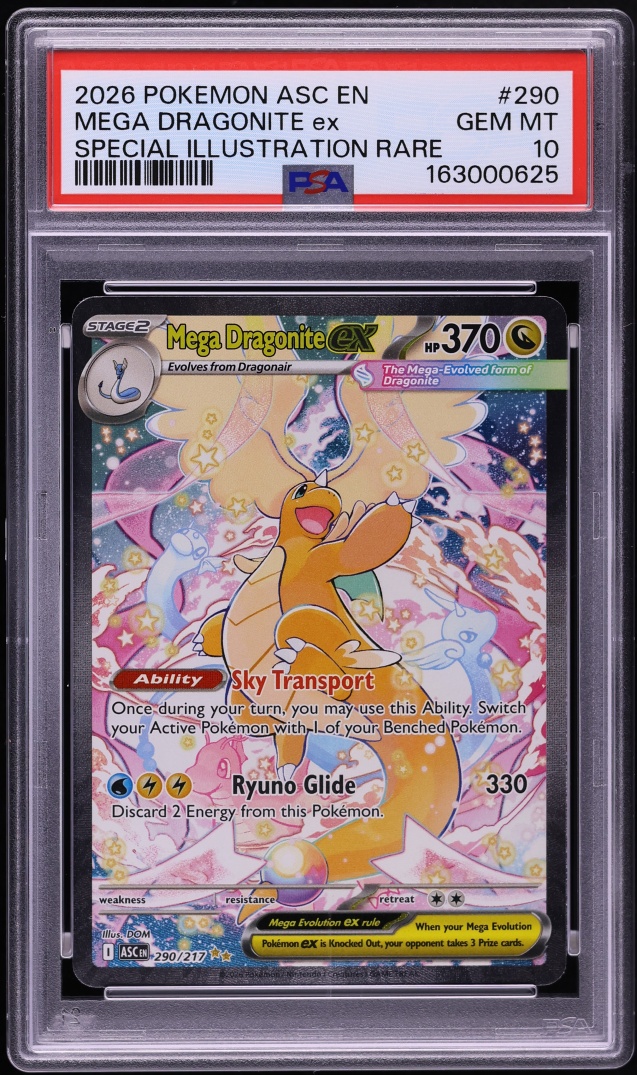 2026 Pokemon Mega Evolution Ascended Heroes SIR Mega Dragonite ex #290 PSA 10 GEM MINT