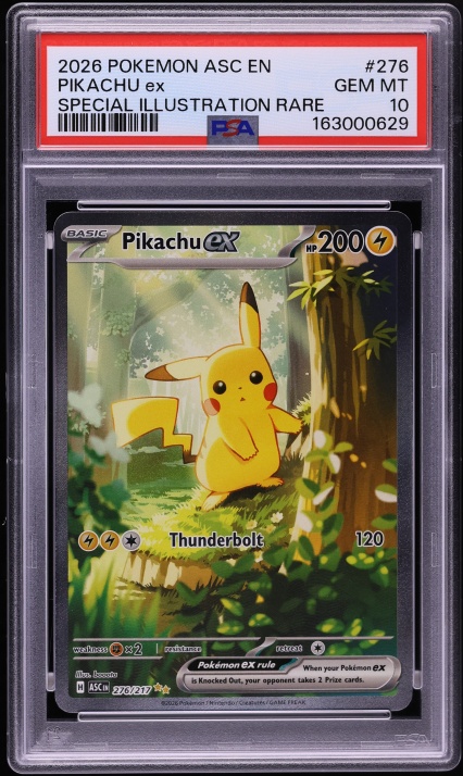 pokemon cards pikachu evolve EX 2026 Ascended Heroes Special Illustration Rare #277 PSA Authenticated 9 Card this piece serves as a premier focal point for any high Pokemon Paldea Evolved Double Rare
