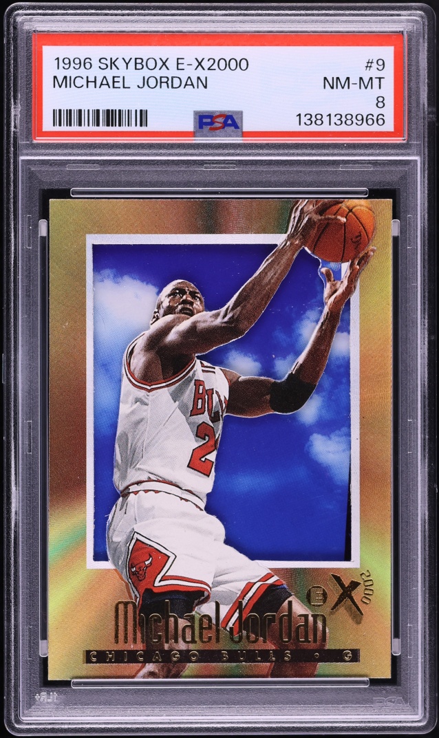 1996 Skybox E-X2000 Michael Jordan #9 PSA 8 NM-MT