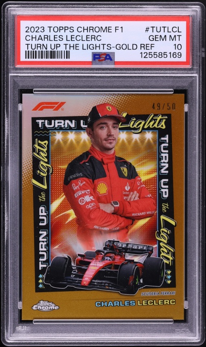 2020 Topps Chrome F1 Orange Refractor Charles Leclerc AUTO DNA 10