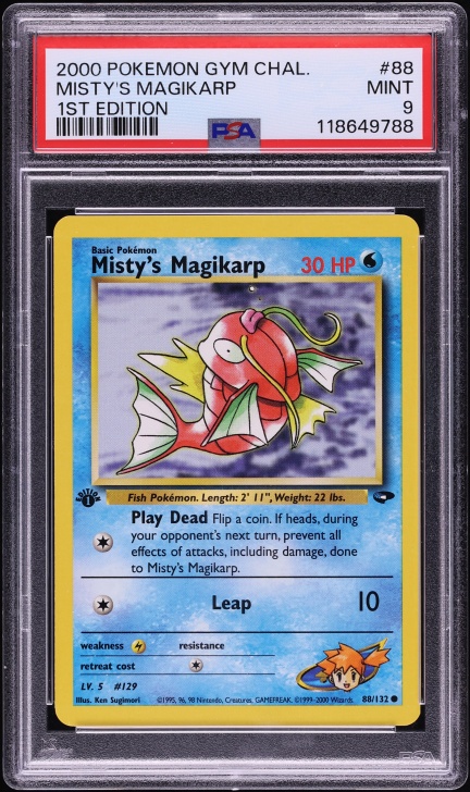 2000 Pokemon Gym Challenge 1st Edition Misty's Magikarp #88 PSA 9 MINT