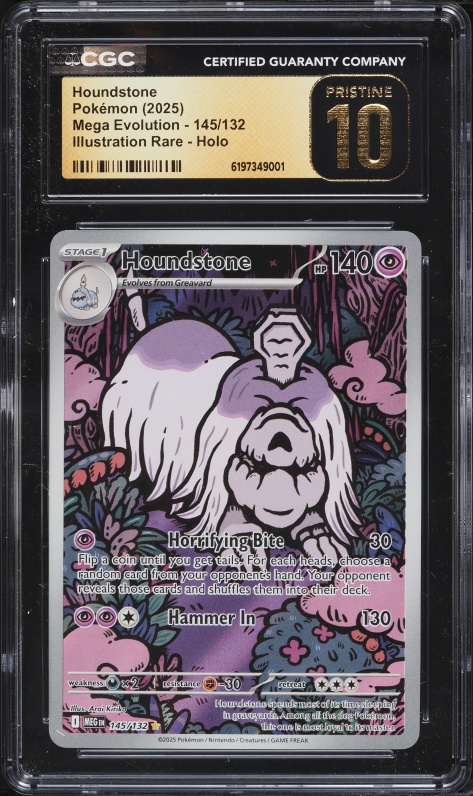 2025 Pokemon Mega Evolution IR Houndstone #145 CGC 10 PRISTINE
