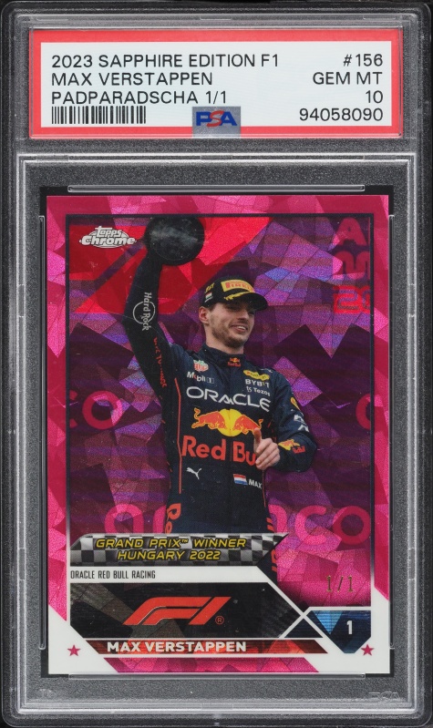 2020 Topps Chrome Formula 1 Sapphire Padparadscha Max Verstappen 1