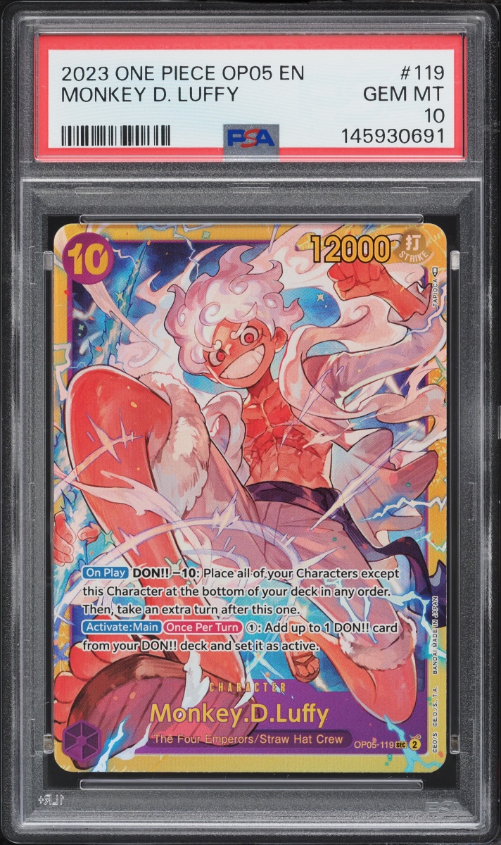 2023 One Piece Awakening Of The New Era SEC Monkey D. Luffy #OP05-119 PSA 10 GEM MINT