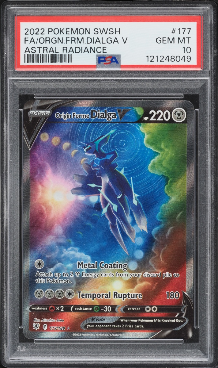 2022 Pokemon Sword & Shield Astral Radiance Alt Art Original Frame Dialga V #177 PSA 10 GEM