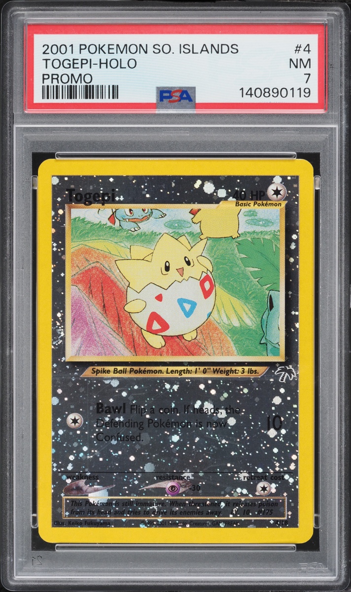 2001 Pokemon Southern Islands Promo Reverse Holo Togepi #4 PSA 7 NRMT