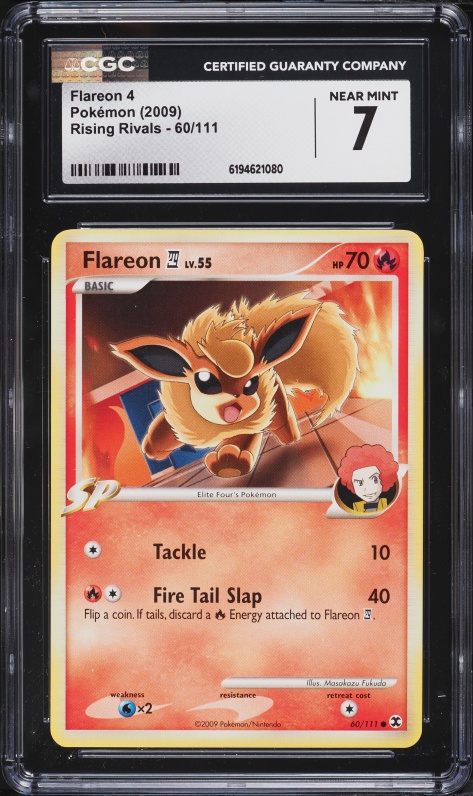 2009 Pokemon Platinum Rising Rivals Flareon 4 #60 CGC 7 NRMT