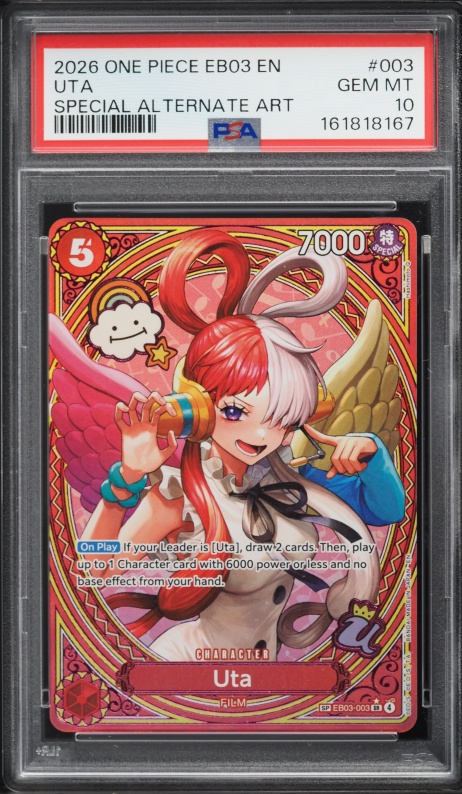 2026 One Piece Heroines Edition Uta #EB03-061 CGC 10 PRISTINE on