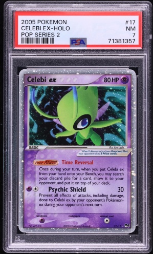 2005 Pokemon EX POP Series 2 Holo Celebi Ex #17 PSA 7 NRMT