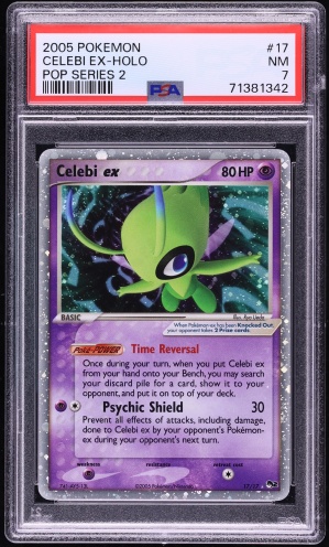 2005 Pokemon EX POP Series 2 Holo Celebi Ex #17 PSA 7 NRMT