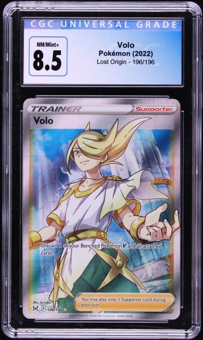 2022 Pokemon Sword & Shield Lost Origin Full Art Volo #196 CGC 8.5 NM-MT+