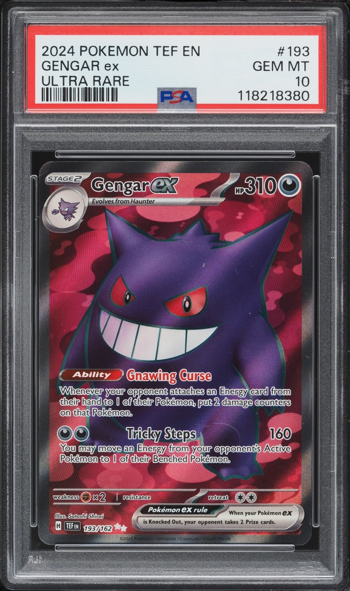 2024 Pokemon Scarlet & Violet Temporal Forces Full Art Gengar ex #193 PSA 10 GEM MINT