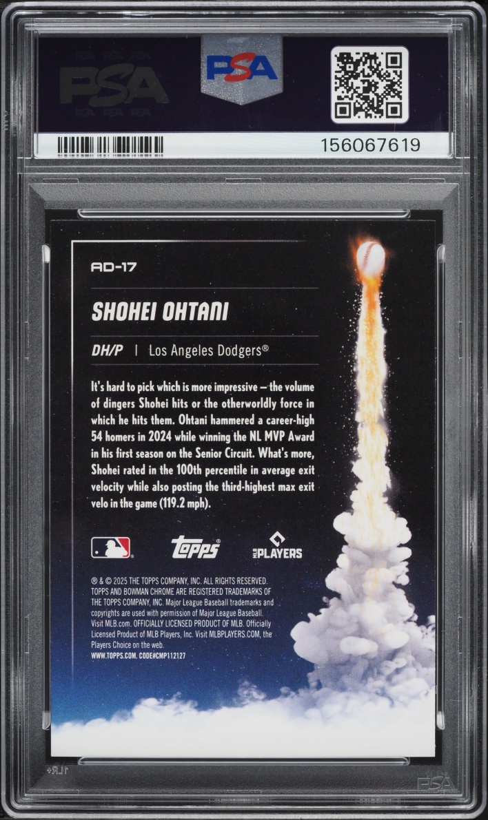 2025 Bowman Chrome Adios Shohei Ohtani #AD-17 PSA 10 GEM MINT