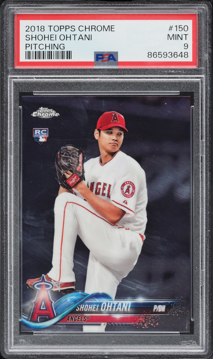 2018 Topps Chrome Shohei Ohtani Pitching (Base) #150 PSA 9 | Card