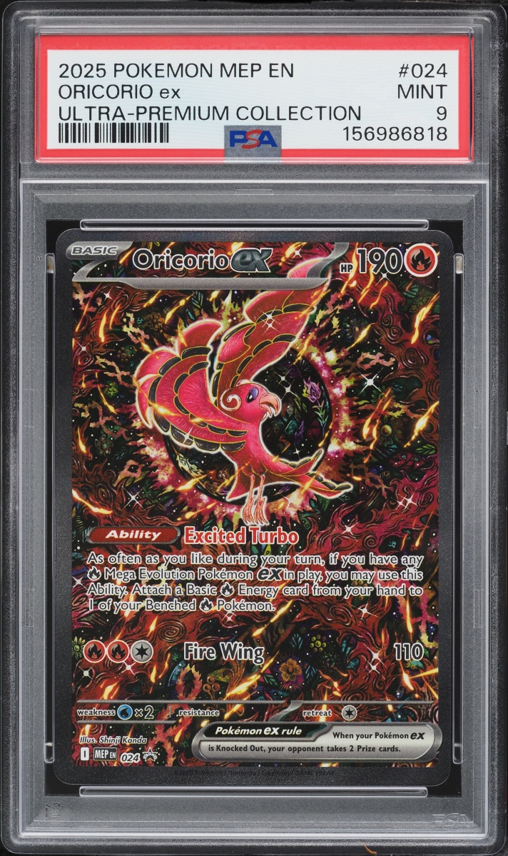 2025 Pokemon Mega Evolution Promo Charizard X Ultra Premium Alt Art Oricorio EX #24 PSA 9 MINT