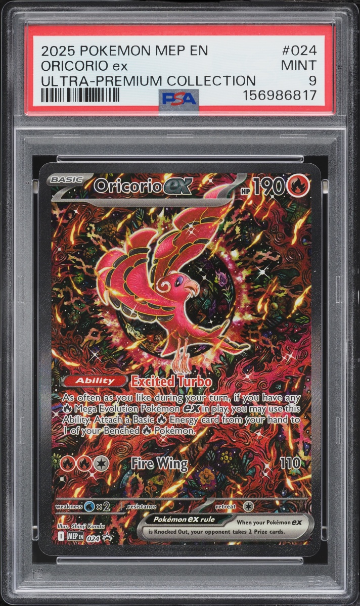 2025 Pokemon Mega Evolution Promo Charizard X Ultra Premium Alt Art Oricorio EX #24 PSA 9 MINT