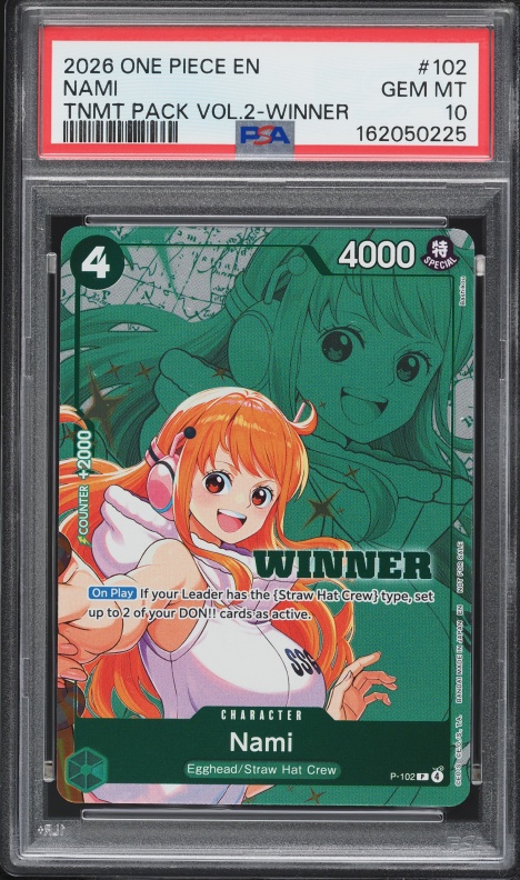 2026 One Piece Promo Tournament Pack Volume 2 Winner Nami #P-102