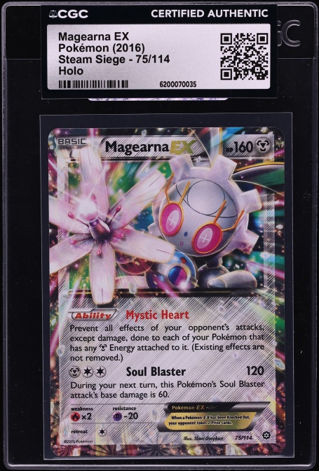 2016 Pokemon XY Steam Siege Holo Magearna EX #75 CGC AUTH