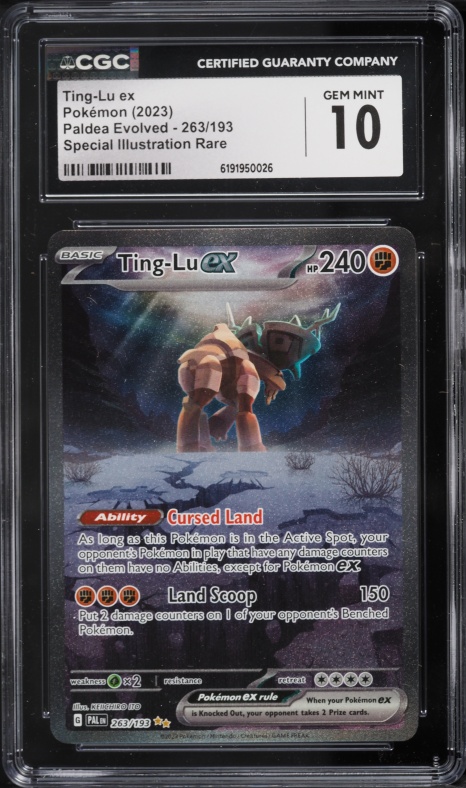 2023 Pokemon Scarlet & Violet Paldea Evolved SIR Ting-Lu ex #263 CGC 10 GEM MINT
