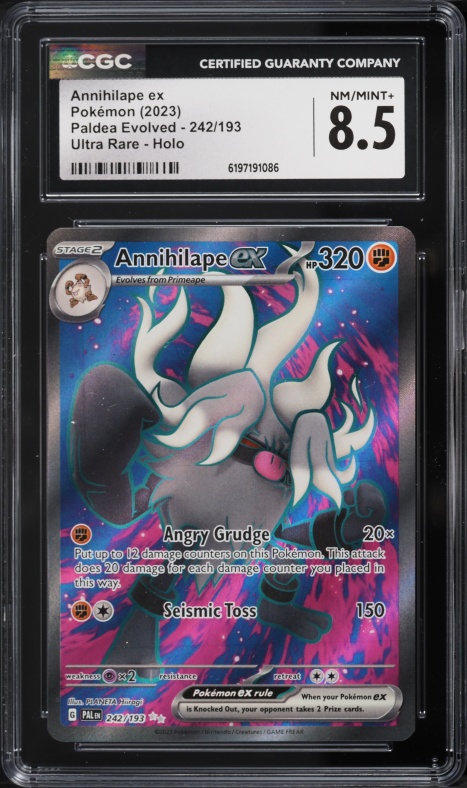 2023 Pokemon Scarlet & Violet Paldea Evolved Full Art Annihilape Ex #242 CGC 8.5 NM-MT+