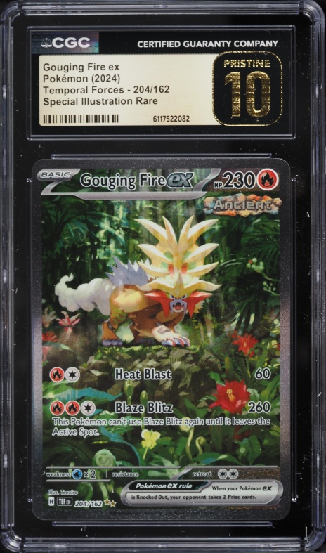 2024 Pokemon Scarlet & Violet Temporal Forces SIR Gouging Fire Ex #204 CGC 10 PRISTINE