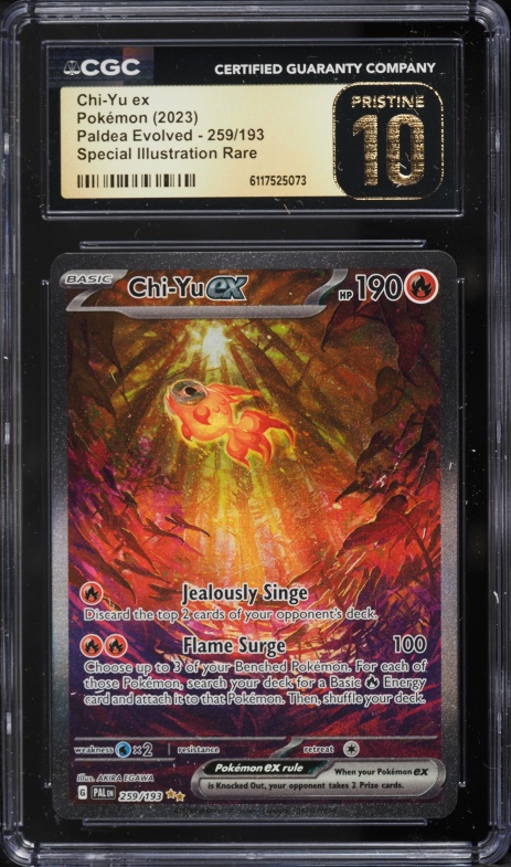2023 Pokemon Scarlet & Violet Paldea Evolved SIR Chi-Yu Ex #259 CGC 10 PRISTINE