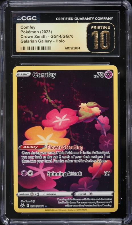 2023 Pokemon Sword & Shield Crown Zenith Full Art Comfey #GG14 CGC 10 PRISTINE
