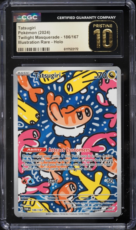 2024 Pokemon Scarlet & Violet Twilight Masquerade IR Tatsugiri #186 CGC 10 PRISTINE
