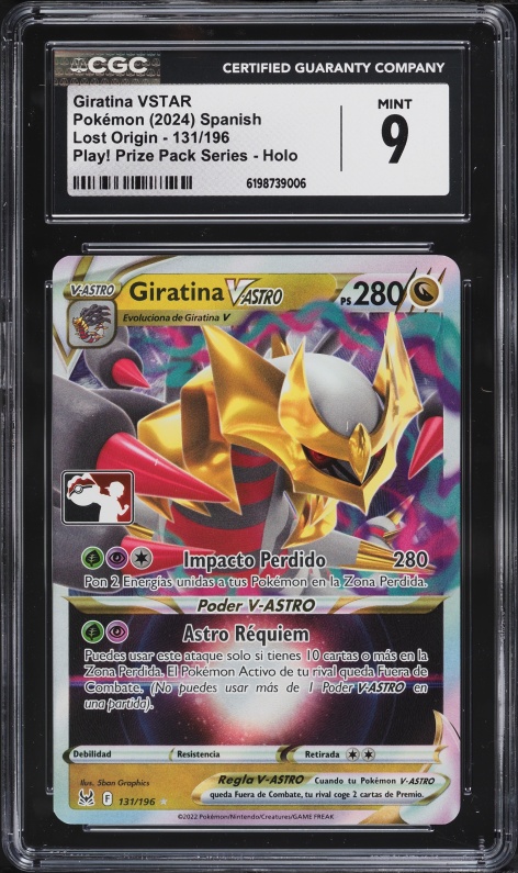 2024 Pokemon Spanish SWSH Lost Origin Play! Prize Pack Holo Giratina VSTAR #131 CGC 9 MINT