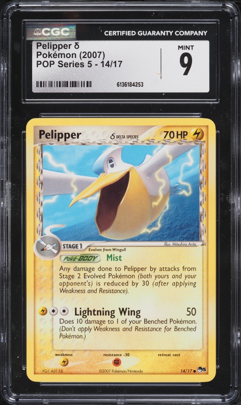 2007 Pokemon EX POP Series 5 Pelipper #14 CGC 9 MINT