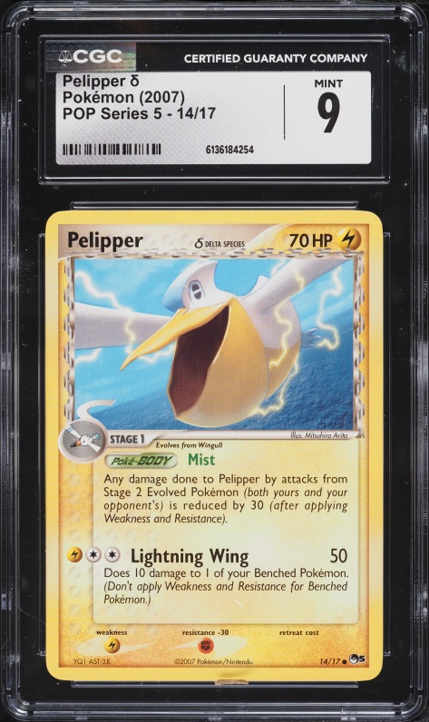 2007 Pokemon EX POP Series 5 Pelipper #14 CGC 9 MINT